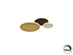 Luminosa Lighting Luminosa Umbra 3 Ring Integrated Led Semi Flush Ceiling Light Gold, Black, White 3000K - Uk Stock - thumbnail 5