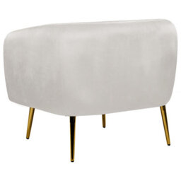 Beliani Armchair Laconia Velvet Light Grey - thumbnail 5