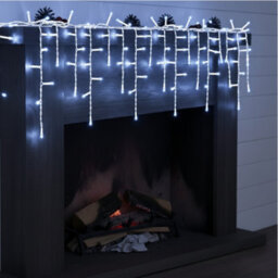 Pegdev - Pdl Led Icicle Lights Cool White With 10 Percent Twinkle White Rubber Cable Outdoor Indoor Connectable 7M - thumbnail 3