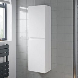 Affine Bathroom Cabinet Flat Pack Gloss White Wall Hung Tall 350 X 250mm - thumbnail 1