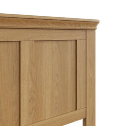 FWSTYLE Oak Bed Frame Uk Double 4Ft6 Low Natural Oak Finish - thumbnail 7