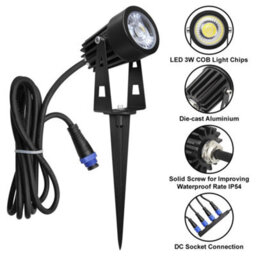 Long Life Lamps Company 4 Pack Outdoor Garden Led Spike Lights Cool White 12V Low Voltage Zlcsk2Cw - thumbnail 4