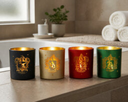 Widdop & Co Glass Tealight Holders Set Of 4 Harry Potter Alumni House Crests - thumbnail 7