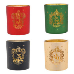 Widdop & Co Glass Tealight Holders Set Of 4 Harry Potter Alumni House Crests - thumbnail 4