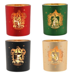 Widdop & Co Glass Tealight Holders Set Of 4 Harry Potter Alumni House Crests - thumbnail 3