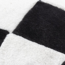 Heya Home Cozee Check Faux Fur Polyester Filled Cushion - thumbnail 4