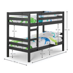 Julian Bowen Camden 90Cm Single Anthracite Black Bunk Bed - thumbnail 4