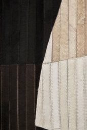 Orsina Bosie Safira Large Abstract Hair On Leather Rug - thumbnail 4