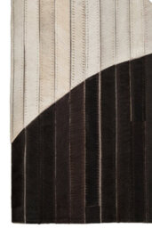 Orsina Bosie Safira Large Abstract Hair On Leather Rug - thumbnail 5