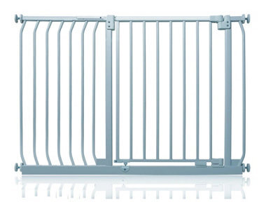 Safetots Elite Pressure Safety Gate, 116Cm - 125Cm, Matt Grey, Pressure Fit Stair Gate - image 1