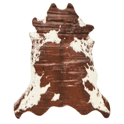 Beliani Faux Cowhide Rug Bogong Dark Brown 130 X 170 Cm - image 1