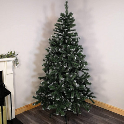 Snowtime Colorado Spruce Frosted Christmas Tree Green - 4Ft/120Cm