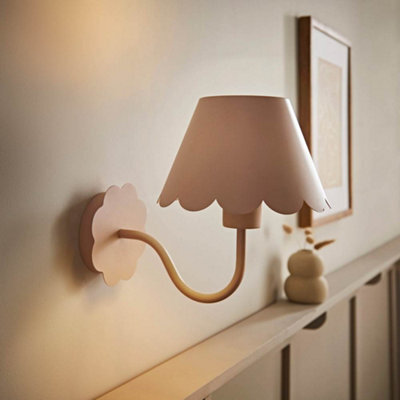 Valuelights Hattie Pink Scallop Rechargeable Wall Light - image 1