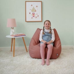 rucomfy Beanbags Rucomfy Indoor Snuggle Bean Bag Chair For Kids - Pink Jumbo Cord - thumbnail 2
