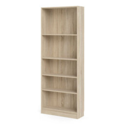 Wyld Haus Amberfern Natural Oak Tall Wide Bookcase 4 Shelves - thumbnail 4