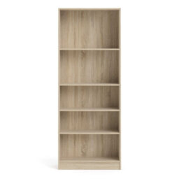 Wyld Haus Amberfern Natural Oak Tall Wide Bookcase 4 Shelves - thumbnail 3