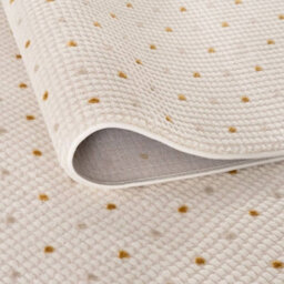 The Rugs Carmel Cream/gold Dots Area Rug And Runner Non Shedding, Stain Resistant, Soft - thumbnail 3