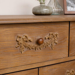 Melody Maison Wooden Dressing Table Set, 7 Drawer Chest Of Drawers & Pair Of 3 Drawer Bedside Tables - Pays Du Bois Range - thumbnail 7