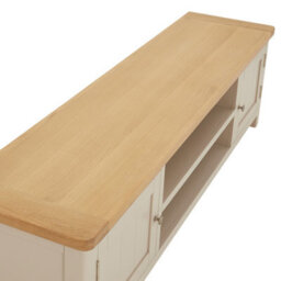 The Furniture Market Marbury Putty Grey Painted Extra Large Widescreen Tv Unit Stand Up To 80 Tv Size - thumbnail 6