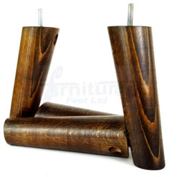 L&F Wood Legs Dark Walnut Washed 180mm High Set Of 4 Replacement Angled Furniture Legs Set Of 4 Sofas Chairs Stools M8 - thumbnail 3