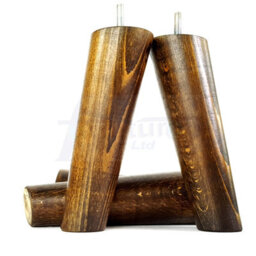 L&F Wood Legs Dark Walnut Washed 180mm High Set Of 4 Replacement Angled Furniture Legs Set Of 4 Sofas Chairs Stools M8 - thumbnail 6