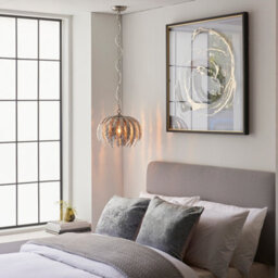 Luminosa Lighting Luminosa Delphine Decorative Silver Layered Leaf Ceiling Pendant Light - End Of Line - thumbnail 4