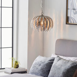 Luminosa Lighting Luminosa Delphine Decorative Silver Layered Leaf Ceiling Pendant Light - End Of Line - thumbnail 5