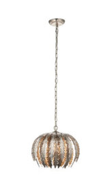 Luminosa Lighting Luminosa Delphine Decorative Silver Layered Leaf Ceiling Pendant Light - End Of Line - thumbnail 2