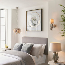 Luminosa Lighting Luminosa Delphine Decorative Silver Layered Leaf Ceiling Pendant Light - End Of Line - thumbnail 3