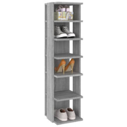 Vidaxl Shoe Racks 2 Pcs Grey Sonoma 27.5X27X102 Cm Engineered Wood - thumbnail 6