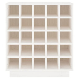 Vidaxl Wine Cabinet White 55.5X34X61 Cm Solid Wood Pine Wine Cabinets - thumbnail 5