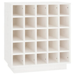 Vidaxl Wine Cabinet White 55.5X34X61 Cm Solid Wood Pine Wine Cabinets - thumbnail 2