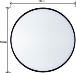 Belofay Round Wall Mirror Black Aluminium Frame With 4mm Hd Glass, 60Cm - thumbnail 3