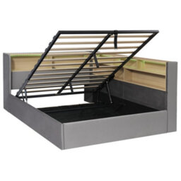 Modernluxe 4Ft6 Double Bed, 135X190Cm, Daybed, Sofa Bed With Storage, Led, Usb Charging Port, Velvet, Grey - thumbnail 9