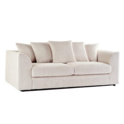 Furnishings For Less UK Luxor Jumbo Cord Cream 3 + 2 Fabric Sofa Suite - thumbnail 2