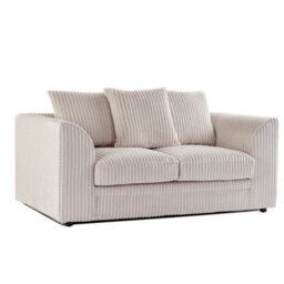 Furnishings For Less UK Luxor Jumbo Cord Cream 3 + 2 Fabric Sofa Suite - thumbnail 3