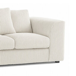 Furnishings For Less UK Luxor Jumbo Cord Cream 3 + 2 Fabric Sofa Suite - thumbnail 6