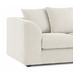 Furnishings For Less UK Luxor Jumbo Cord Cream 3 + 2 Fabric Sofa Suite - thumbnail 7
