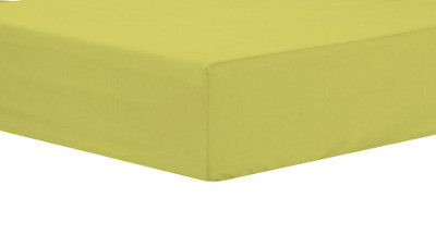 Basics Extra Deep Fitted Sheet In Ochre - Three Quarter