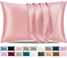 Lazzaro Satin Silk Pillowcases For Hair And Skin Pillow Cases 2 Pack With Envelope Closure - thumbnail 1