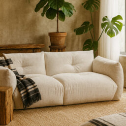 Wyld Haus Camden Cosy Natural Fabric 3-Seater Sofa - thumbnail 2