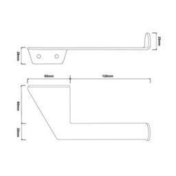 DT Ironcraft Toilet Roll Holder - 3mm Steel Black - Scandi Nordic Minimalism Design 1Pcs Package - thumbnail 3