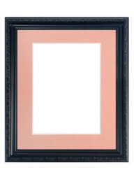 Frames By Post Shabby Chic Black Frame With Pink Mount For Image Size 16 X 12 Inch - thumbnail 1