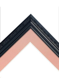 Frames By Post Shabby Chic Black Frame With Pink Mount For Image Size 16 X 12 Inch - thumbnail 2