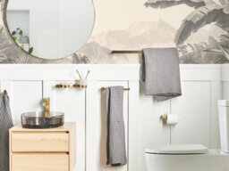 Beliani 6-Piece Bathroom Hardware Set Paracas With Towel Bars And Hooks Gold - thumbnail 2