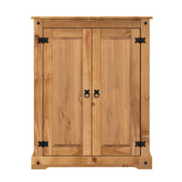 Mercers Furniture Corona 2 Door Shoe Rack Cupboard Storage Cabinet Solid Wood Mexican Pine Wooden - thumbnail 3