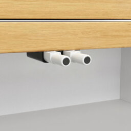 Btm Extendable Sideboard Dining Table Combo With Led Lights, Glass Display Cabinet, Space Saving, White - thumbnail 7