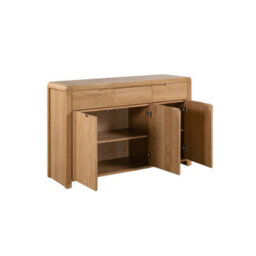 Julian Bowen Curve 3 Door 3 Drawer Sideboard - Oak - thumbnail 4