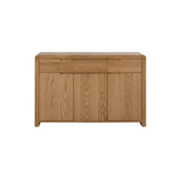 Julian Bowen Curve 3 Door 3 Drawer Sideboard - Oak - thumbnail 5