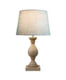 Lighting Supermarket Fengate Stone Effect Grey Table Lamp With Blue Gold Shade - thumbnail 2